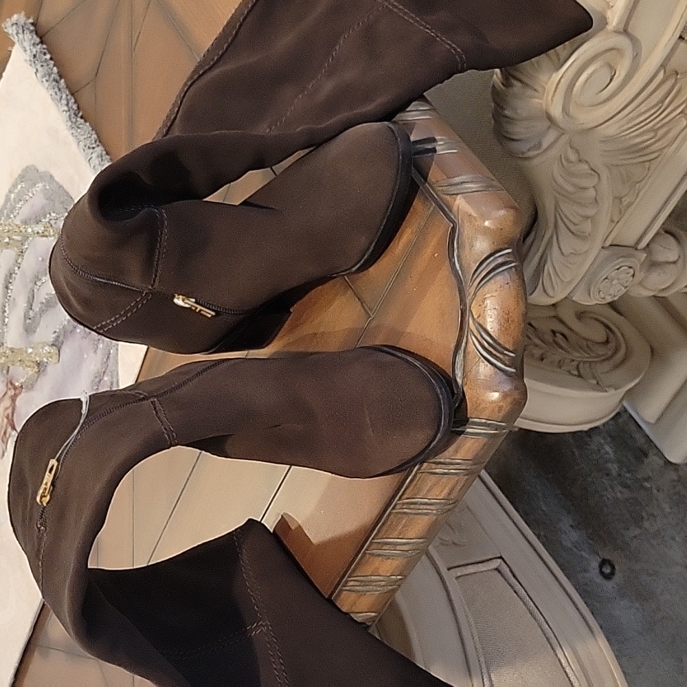 Suede over the knee boots in 5.5